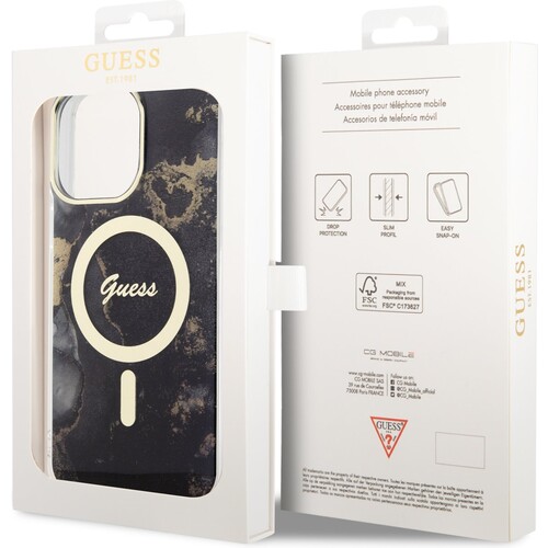 Guess Marble Iml Magsafe Kryt Iphone Pro Max Ern Smarty Cz