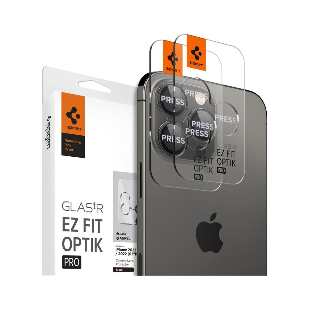 Spigen Glass tR EZ Fit Optik Pro 2 Pack tvrzené sklo na fotoaparát