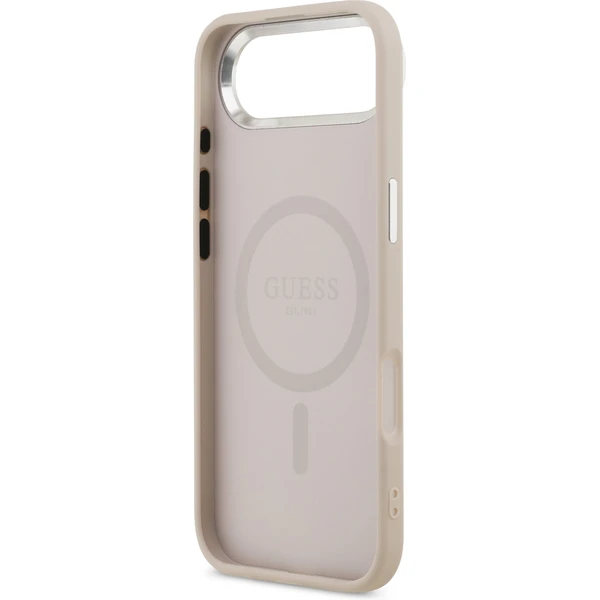 Guess PU Leather Triangle Logo MagSafe kryt iPhone Air růžový - Pouzdra - Obrázek 0008a43788a0493788464e00d35c112b