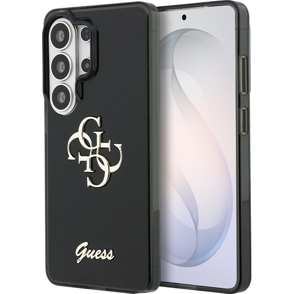 Guess IML 4G Script Metal Logo kryt Samsung Galaxy 26 Ultra černý