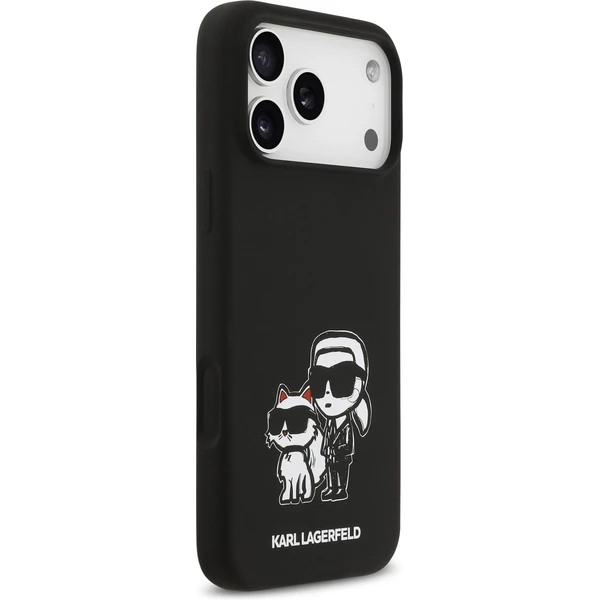 Karl Lagerfeld Liquid Silicone K&CH Sketch MagSafe kryt iPhone 17 Pro Max černý - Pouzdra - Obrázek 000d41e46f264b289d8f24e9ec1f1c03