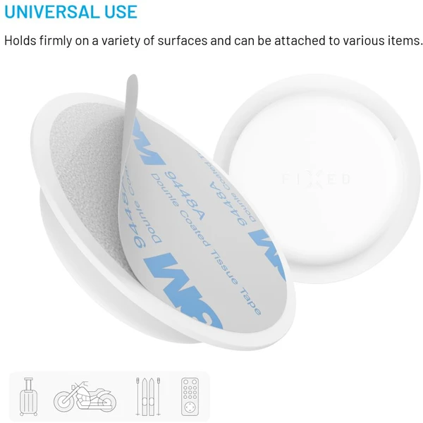 FIXED Silky Sticker silikonové nalepovací pouzdro pro Apple AirTag (2 ks) bílé - Pouzdra - Obrázek 0023457f22cc4432bc7db7a26e2cf2f2