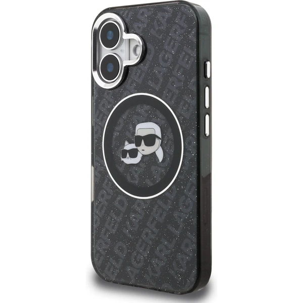 Karl Lagerfeld IML K&CH Heads Repeated Logo MagSafe kryt iPhone 16 černý - Pouzdra - Obrázek 0066fa64a8d3439da3b78c4a6808f908