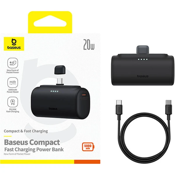 Baseus Power banka 5000mAh 20W USB-C černá - Powerbanky - Obrázek 007a5a8fc895497681f2e23c3a9bb17e