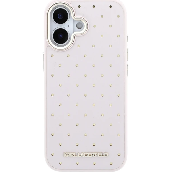 Karl Lagerfeld PU Perforated Gold Dots MagSafe kryt iPhone 17 růžový - Pouzdra - Obrázek 007fdca5bd2e49f4be641188937d123e