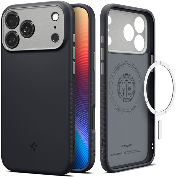 Spigen Nano Pop MagSafe kryt iPhone 17 Pro Max black sesame