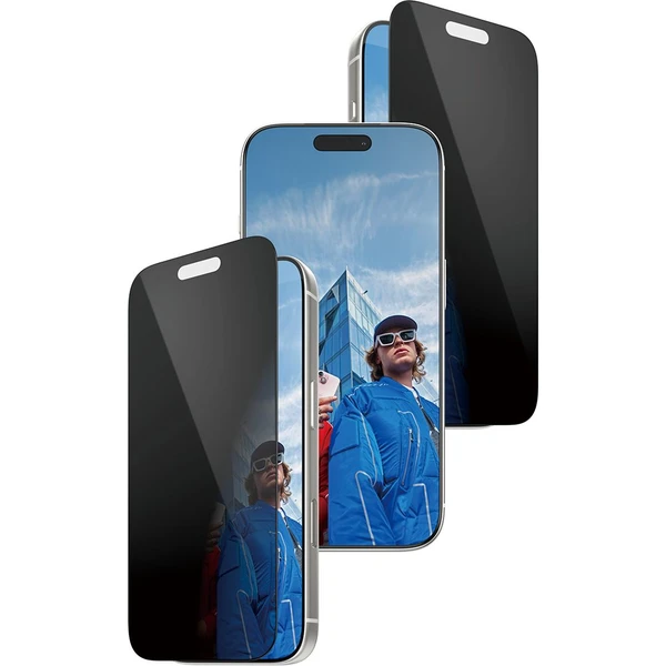PanzerGlass® Privacy sklo Apple iPhone 17 Pro s bezprašným aplikačním boxem - Ochranné folie a skla - Obrázek 00FH000K01