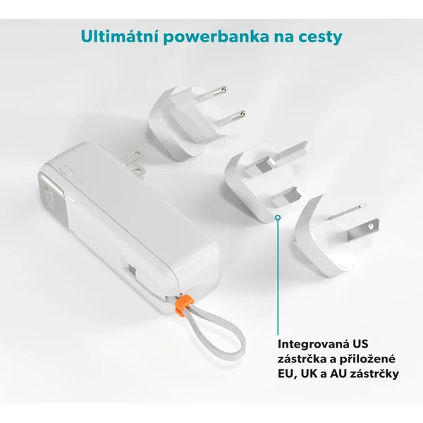 Epico UltraPack 2v1 5000mAh cestovní powerbanka a síťový adaptér bílá - Powerbanky - Obrázek 00QE000K01