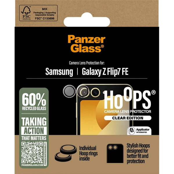 PanzerGlass® Hoops™ Samsung Galaxy Z Flip7 FE čiré - Ochranné folie a skla - Obrázek 00RE000K01