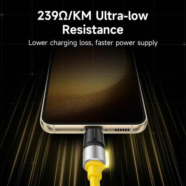 SHARGE Phantom USB-C/USB-C napájecí kabel 240W 1,2m žlutý - Kabely a redukce - Obrázek 00a6e07250ef44788cbd2a08237b367a