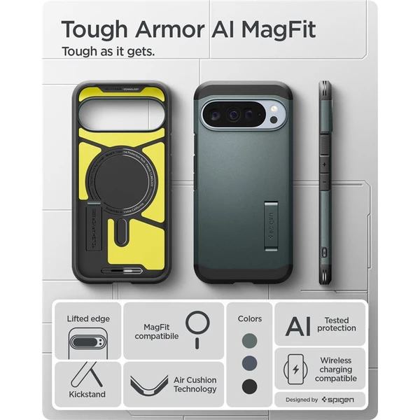 Spigen Tough Armor MagSafe kryt Google Pixel 10 Pro XL zelený - Pouzdra - Obrázek 00b23b8d288f4ddba1f30b8f1781fcb0