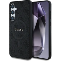 Guess PU Leather 4G Colored Ring MagSafe kryt Samsung Galaxy S25+ černý - Pouzdra