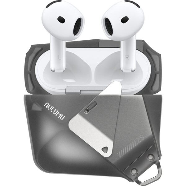 Aulumu A29 Geometric Case pouzdro AirPods 4 Translucent Gray