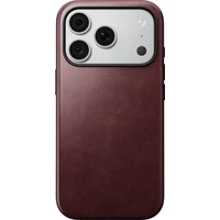 Nomad Modern Leather (Horween) MagSafe kožený kryt iPhone 17 Pro/18 Pro Burgundy - Pouzdra