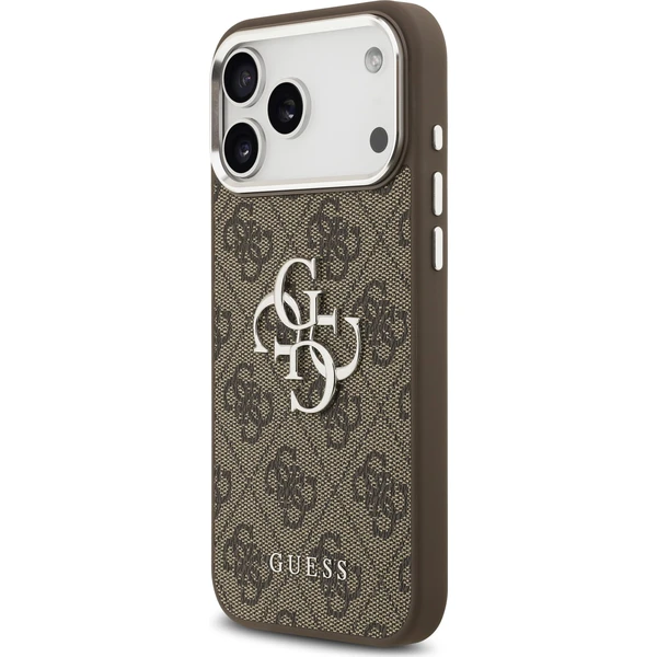 Guess PU 4G Metal Logo kryt iPhone 17 Pro Max stříbrný/hnědý - Pouzdra - Obrázek 011e33539e99491a9aec1f21b0c92c1b