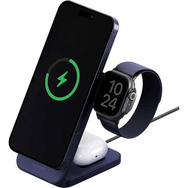 ENERGEA MagTrio 2 MagSafe 3v1 (Qi2) 25W nabíječka indigově modrá - Nabíječky - Obrázek 01529a6b6ee245fcba8faad2f83b6962