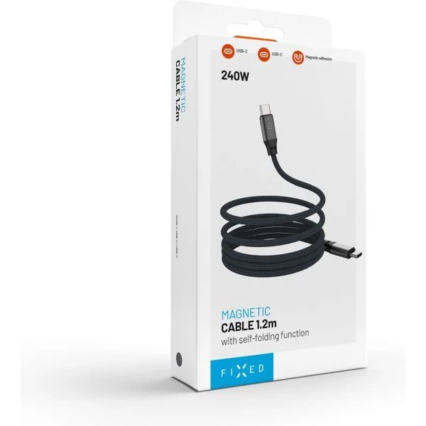 FIXED USB-C/USB-C magnetický napájecí kabel 240W 1,2m šedý - Kabely a redukce - Obrázek 016034860a1c4b29a9535256516ed60b