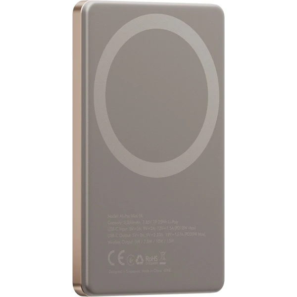 ENERGEA AluPac Mini 5K, MagSafe hliníková powerbanka, 5000mAh, zlatá - Powerbanky - Obrázek 01741afd647548e9b86523505735e00c