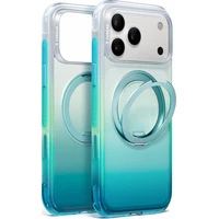 Torras Ostand O3 Air Gradient MagSafe kryt iPhone 18 Pro modrý/zelený - Pouzdra
