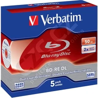 VERBATIM BD-RE DL (5 ks)Blu-Ray/Jewel/2x/50GB - Optické disky