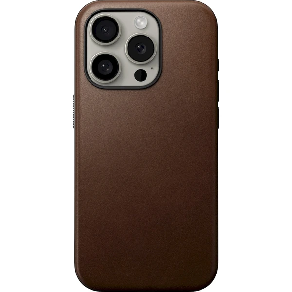 Nomad Modern Leather MagSafe kryt iPhone 15 Pro hnědý - Pouzdra - Obrázek 01Q1000P01