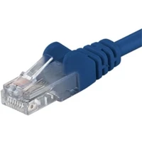 PremiumCord RJ45/RJ45 Cat5e UTP patch kabel 5m modrý - Kabely a redukce