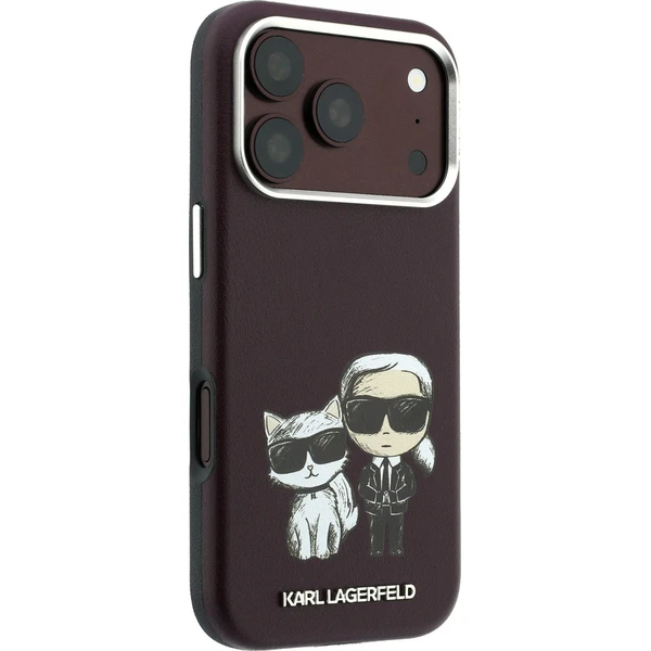 Karl Lagerfeld PU Semi Wrap Smooth Sketch Bodies Magsafe kryt iPhone 18 Pro vínový - Pouzdra - Obrázek 01c0d0e7ab7d4651b4a53e48a7103d1f