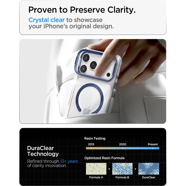 Spigen Ultra Hybrid Optik S MagSafe kryt iPhone 18 Pro Max/17 Pro Max clear deep blue - Pouzdra - Obrázek 01c7786614444a88ba1e9130da4e3a5e
