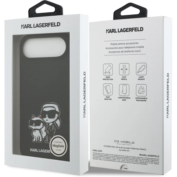 Karl Lagerfeld Liquid Silicone K&CH Sketch MagSafe kryt iPhone Air černý - Pouzdra - Obrázek 01d9d948e5f142c2a52d1aec51314a52