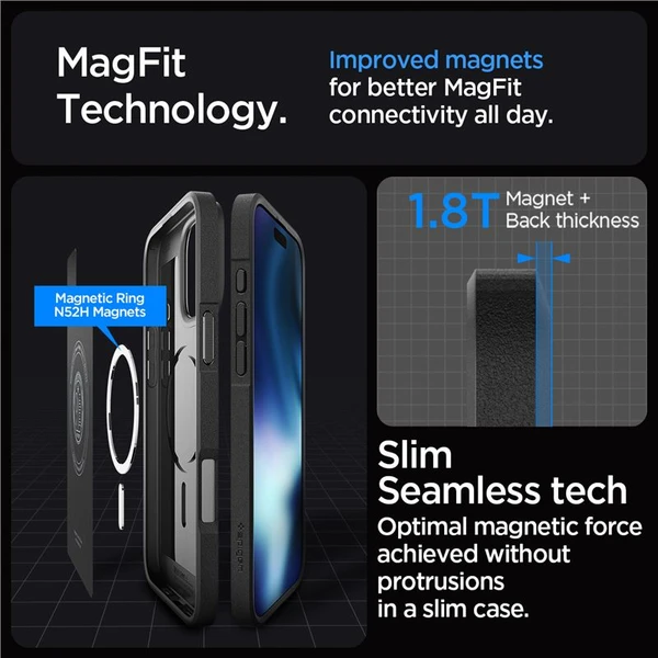 Spigen Core Armor MagSafe kryt iPhone 16 Pro matte black - Pouzdra - Obrázek 024a5bf2176443a4b5f701f6dd4a7c31