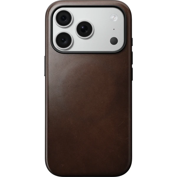 Nomad Modern Leather (Horween) MagSafe kožený kryt iPhone 17 Pro/18 Pro Rustic Brown - Pouzdra - Obrázek 027007719e954359b0f42268bc2a84be
