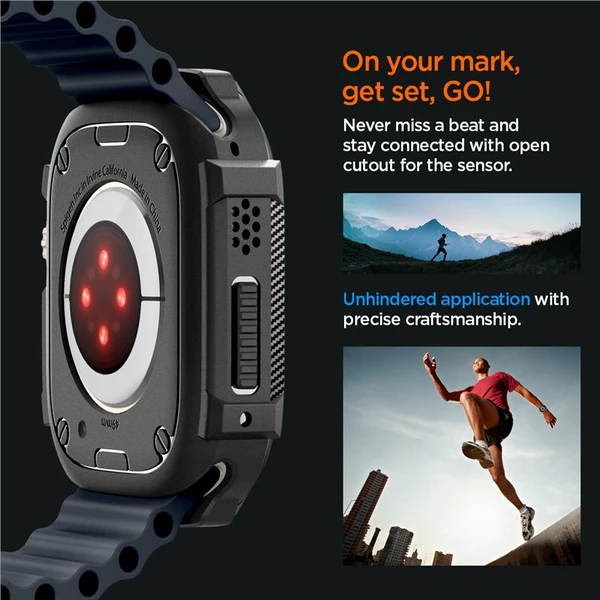 Spigen Rugged Armor kryt Apple Watch Ultra 3/2/1 (49mm) černý - Pouzdra - Obrázek 0293d3db9cd14a3b89312fb7e280e2a9
