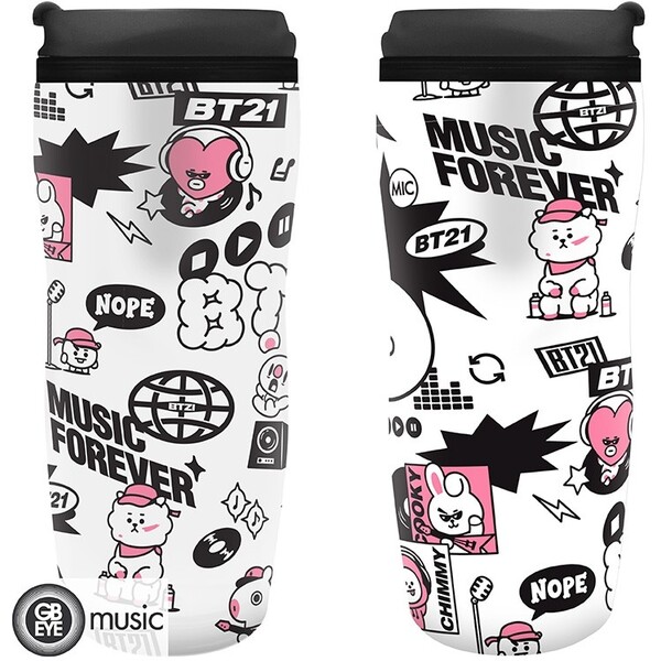 Cestovní hrnek BT21 - Music, 0,355 l