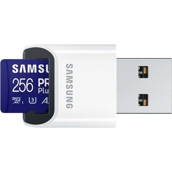 Samsung micro SDXC 256GB PRO Plus + USB adaptér MB-MD256SB/WW Modrá