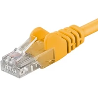 PremiumCord RJ45/RJ45 Cat5e UTP patch kabel 2m žlutý - Kabely a redukce