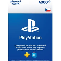 Sony PlayStation - Dárková Karta 4000 Kč (online kód) - Digitální kredity