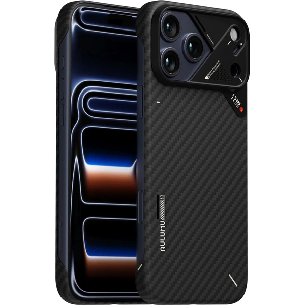 Aulumu A17 Aramid Fiber MagSafe kryt iPhone 17 Pro Max Black - Pouzdra - Obrázek 02c3557ea33d4be18789788c67c00ba2