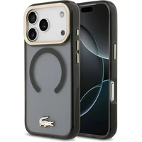 Lacoste PC/TPU Frosted Finish Gold Logo MagSafe kryt iPhone 17 Pro černý - Pouzdra