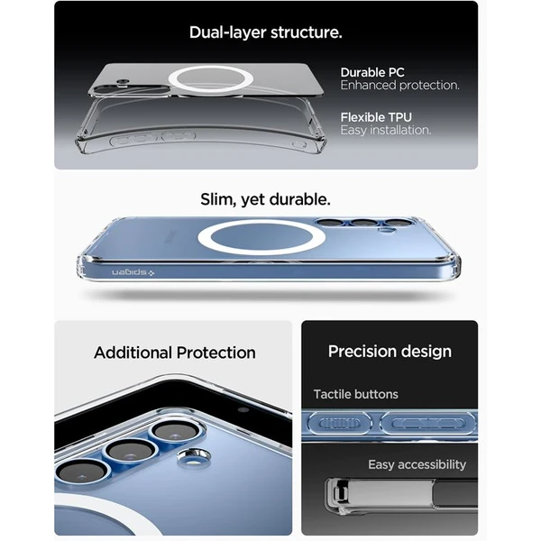 Spigen Ultra Hybrid MagSafe kryt Samsung Galaxy S25 bílý - Pouzdra - Obrázek 02d5eea2e26d4b2694d12a45811d9245