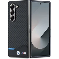 BMW M PU Carbon Blue Line kryt pro Samsung Galaxy Z Fold6 černý - Pouzdra