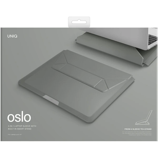 UNIQ Oslo pouzdro se stojánkem pro 14" notebook šedo zelené - Pouzdra - Obrázek 02fe9afe5dee407b905087e5fc5eb297