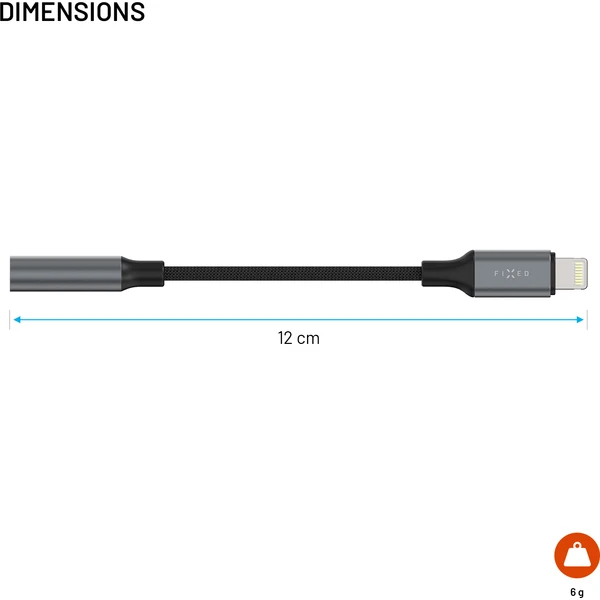 FIXED Link hliníková redukce Lightning na 3,5mm jack, vesmírně šedá - Kabely a redukce - Obrázek 033021192c93430d9a74845bbddcf1cc