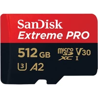 SanDisk micro SDXC karta 512GB Extreme PRO + adaptér - Paměťové karty