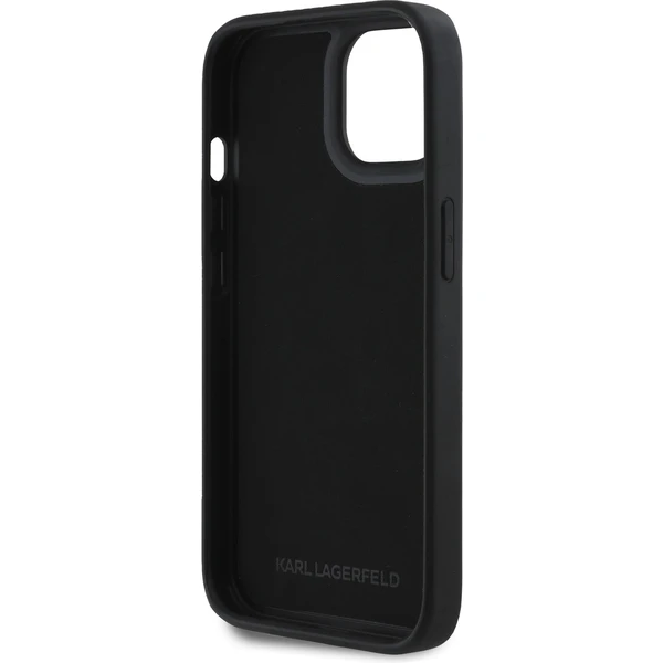 Karl Lagerfeld 3D Rubber Glitter Logo kryt iPhone 15 černý - Pouzdra - Obrázek 0334353b64334d46babea5be29a5f4d6