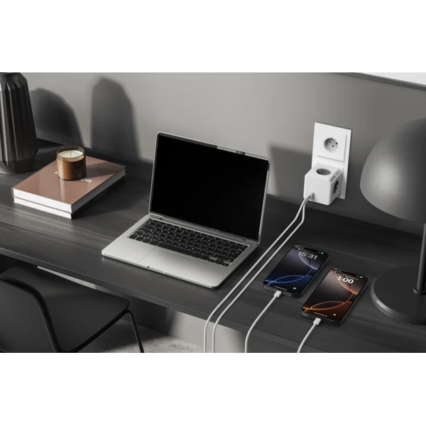 CubeNest PowerCube Original USB PD 35W, 2x USB-C, šedá - Zásuvky - Obrázek 03UD000O01