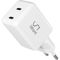 iWant 35W GaN síťová nabíječka bílá - Nabíječky