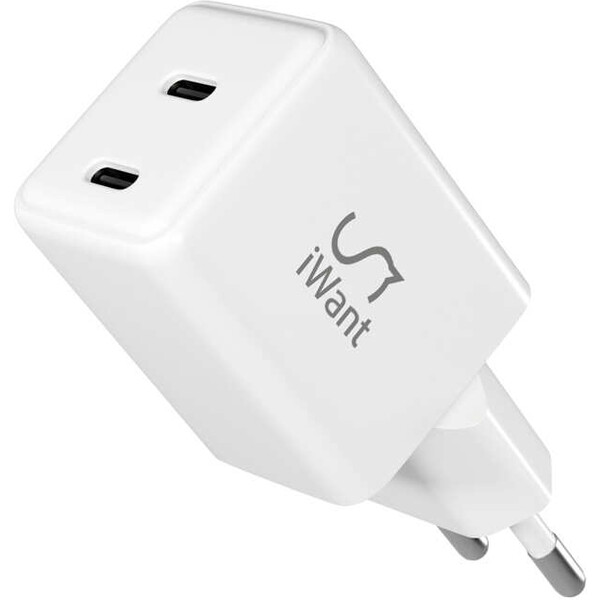 iWant 35W GaN síťová nabíječka bílý Bílá