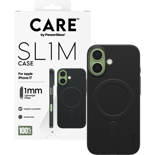PanzerGlass® CARE SL1M (1mm) MagSafe kryt Apple iPhone 17 černý