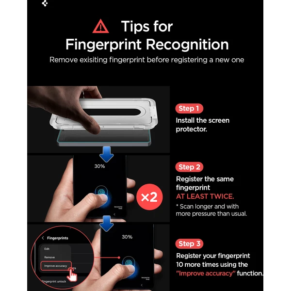 Spigen Glass tR EZ Fit Pro (Anti Reflection) sklo Samsung Galaxy S26 čiré (2 ks) - Ochranné folie a skla - Obrázek 03b07f7239e14d56b0f5fa41cdc1ae71