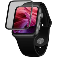 FIXED 3D tvrzené sklo s aplikátorem Apple Watch 42mm černé - Ochranné folie a skla